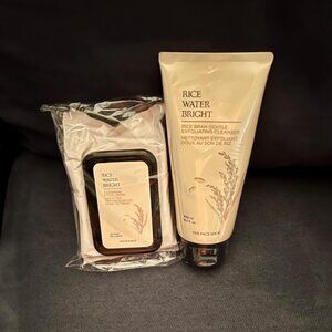 Avon The Face Shop Rice Water Bright Rice Bran Gentle Exfoliating Cleanser & Wip